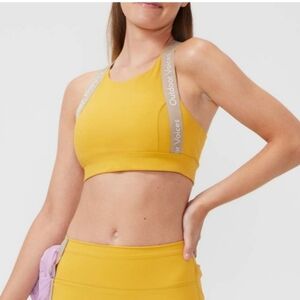 Outdoor Voices Golden Mustard Yellow Sports Snacks Bra Size Small